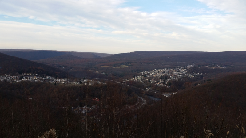 The view from Flagstaff, looking towards Jim Thorpe PA.